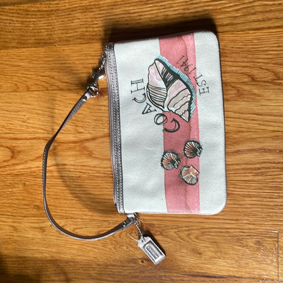 Coach Wristlet with Seashell Design - Picture 1 of 6
